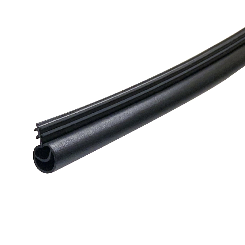 Frost King T81BK Bulb Shape Door Weatherseal, 3/8 in W, 5/8 in Thick, 81 in L, Rubber, Black