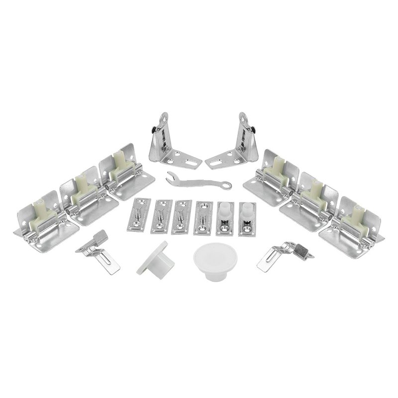 Renin BF1700-09600-BW Hardware Track Set, 96 in L Track, Steel, For: 3/4 to 1-3/4 in THK Bifold Door