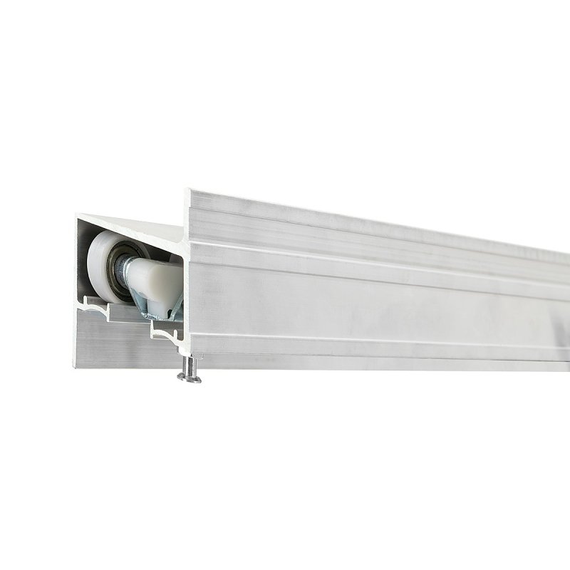 Renin AW0162F-07200-ALBB Hardware and Track Set, 72 in L Track, Aluminum, Wall, For: 1 to 1-3/4 in THK Sliding Door