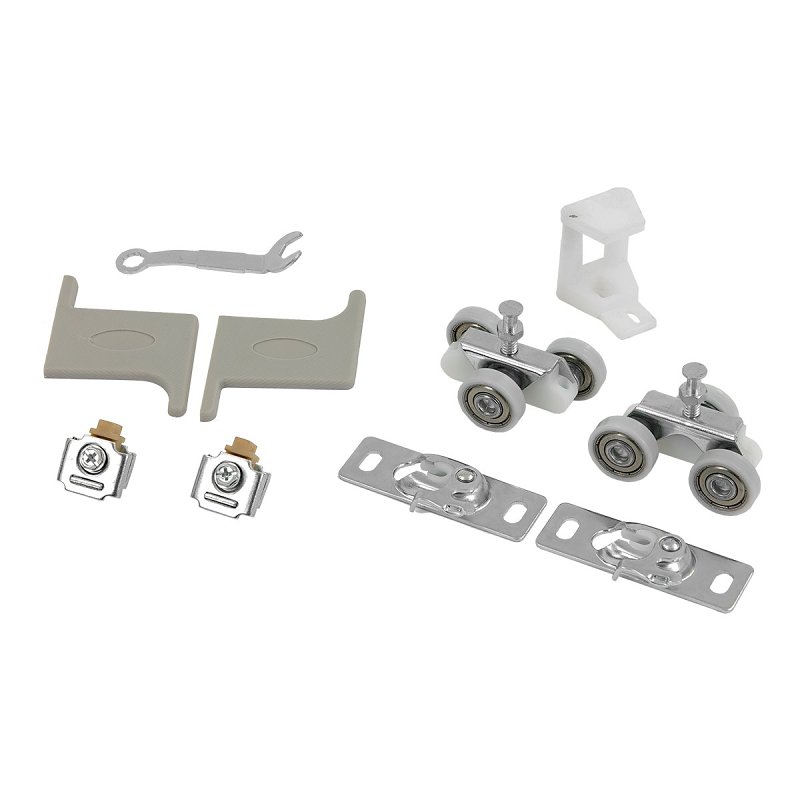 Renin AW0162F-07200-ALBB Hardware and Track Set, 72 in L Track, Aluminum, Wall, For: 1 to 1-3/4 in THK Sliding Door