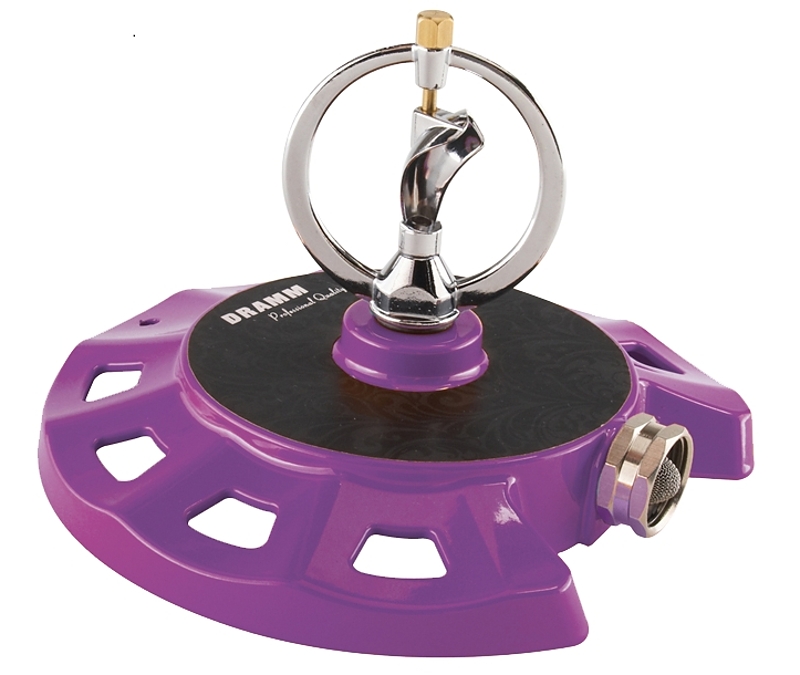 Dramm ColorStorm 15076 Spinning Sprinkler, 1100 sq-ft, Pop-Up Nozzle Trajectory, Aluminum/Plastic/Zinc