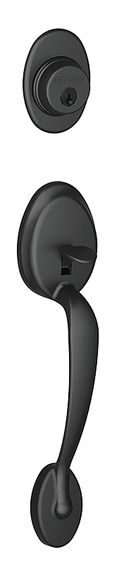 Schlage F Series F58 PLY 622 Combination Lockset, Mechanical Lock, Grip Only Handle, Matte Black, 1 Grade, Metal