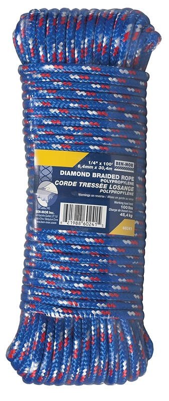 ROPE POLYP DB VAR 1/4INX100FT