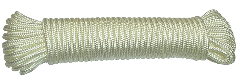 ROPE NYLON DB WHITE 1/8INX48FT