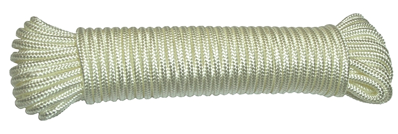 ROPE NYLON DB WHITE 1/4INX50FT