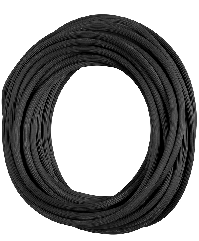 M-D 14157 Spline, 0.125 in D, 25 ft L, Vinyl, Black, Round