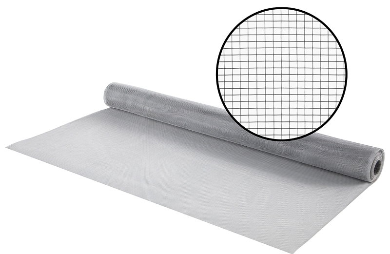 M-D 14109 Screen Mesh, 25 ft L, 3 ft W, Aluminum, Bright
