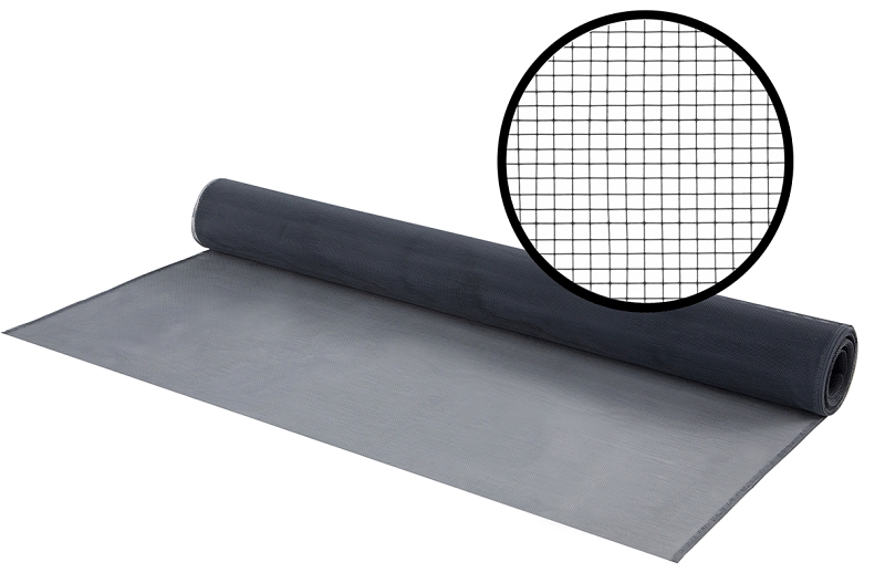 M-D 14115 Screen Mesh, 25 ft L, 4 ft W, Aluminum, Charcoal