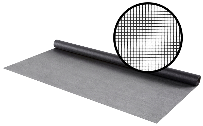M-D 14127 Crystal Clear Screen Mesh, 7 ft L, 3 ft W, Fiberglass, Charcoal