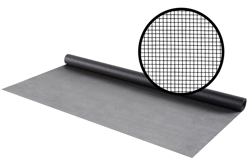 M-D 14131 Crystal Clear Screen Mesh, 7 ft L, 4 ft W, Fiberglass, Charcoal