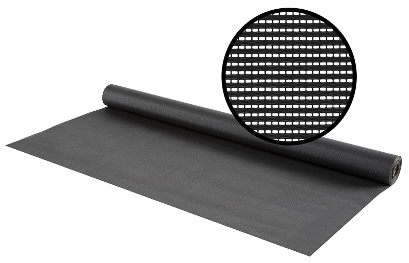 M-D 14146 Sun Screen Mesh, 25 ft L, 48 in W, Fiberglass, Charcoal