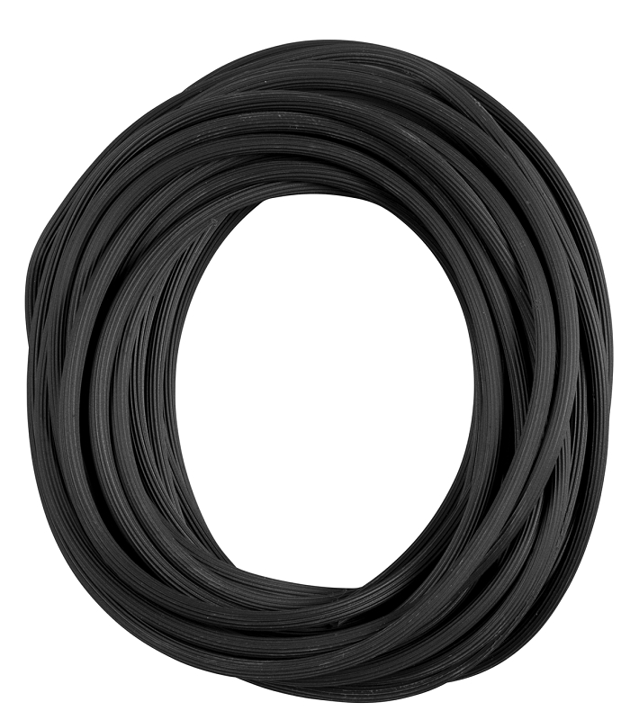 M-D 14160 Spline, 0.140 in D, 100 ft L, Vinyl, Black, Round