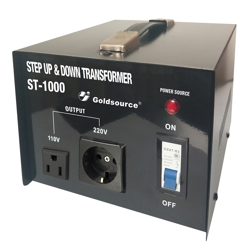 Goldsource ST Series ST-1000 Step Up and Step Down Transformer, 1-Phase, 220/240 V Secondary, 50 to 60 Hz