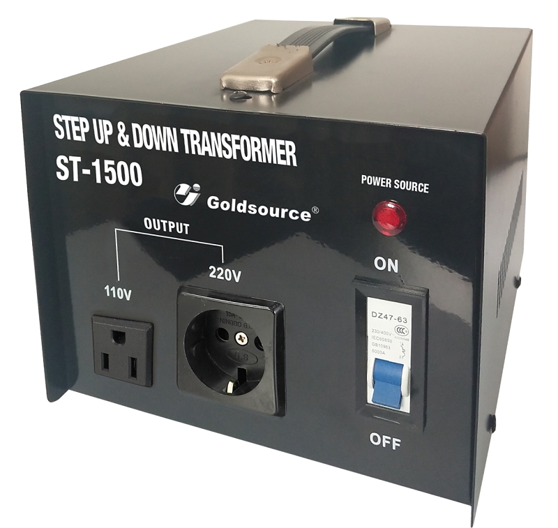 Goldsource ST Series ST-1500 Step Up and Step Down Transformer, 1-Phase, 220/240 V Secondary, 50 to 60 Hz