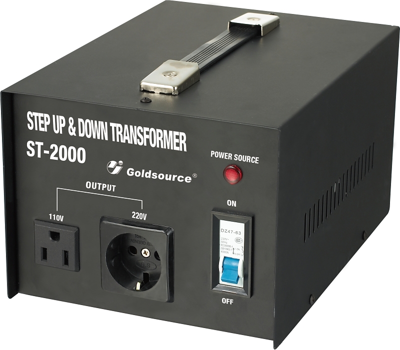 Goldsource ST Series ST-2000 Step Up and Step Down Transformer, 1-Phase, 220/240 V Secondary, 50 to 60 Hz