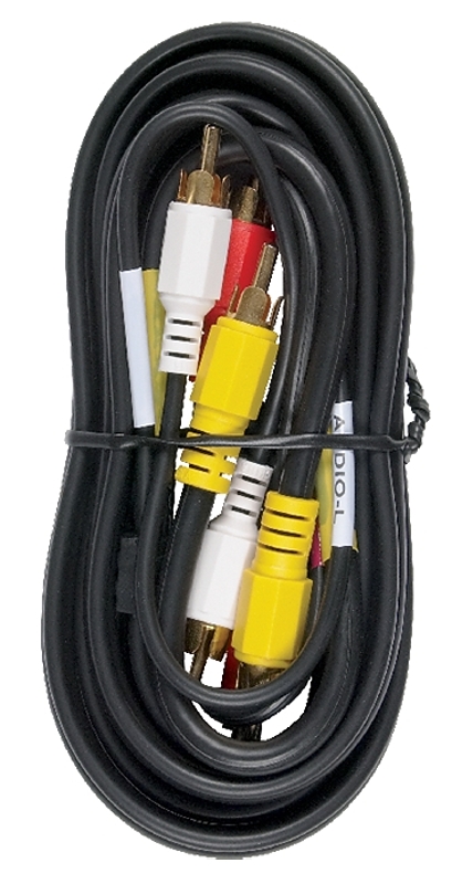 RCA VH84R Dubbing Cable, Black Sheath, 6 ft L