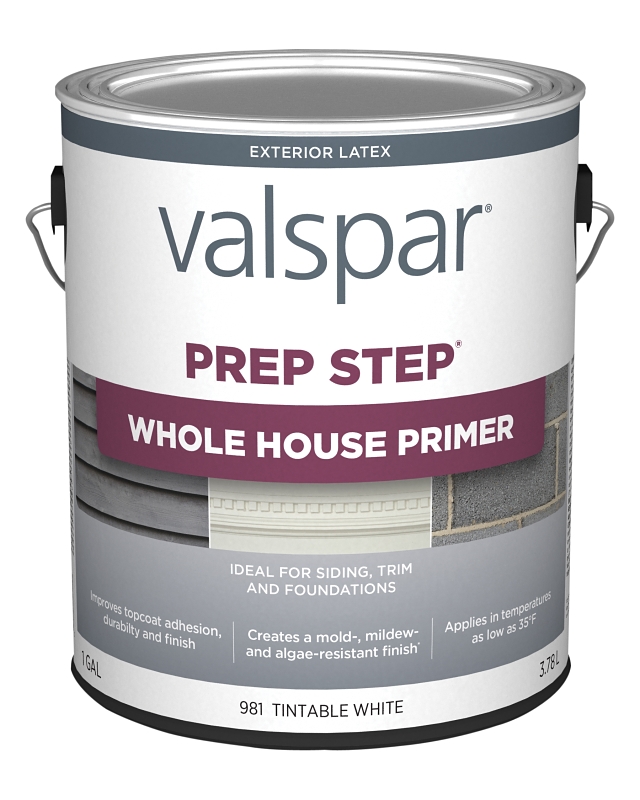Valspar Prep-Step 044.0000981.007 Primer, White, 1 gal, Pail