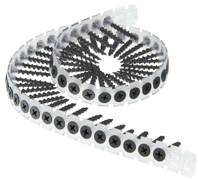 Senco 06A Series 06A125P Screw, Gray, #6 Thread, 1-1/4 in L, Bugle Head, #2 Drive, Steel, Phosphate, 1000/PK
