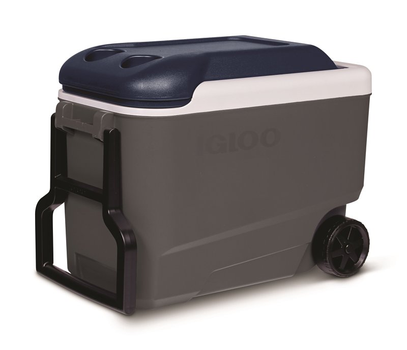 IGLOO 34814 Roller Cooler, 40 qt Cooler, Polyurethane, Blue, 5 days Ice ...