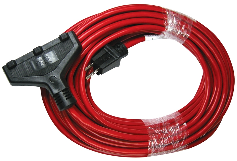 PowerZone OR614730/606730 Extension Cord, 14 AWG Cable, 50 ft L, 125 V, Red