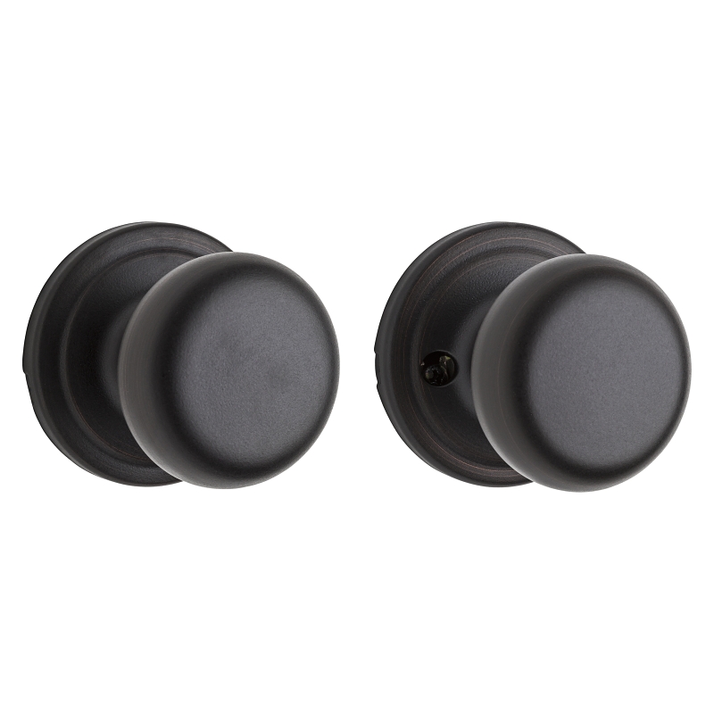 Kwikset Signature Series 720H 11PRCAL/RCSBX Passage Knob, Hancock, Mushroom, Zinc, 2-1/4 in Strike