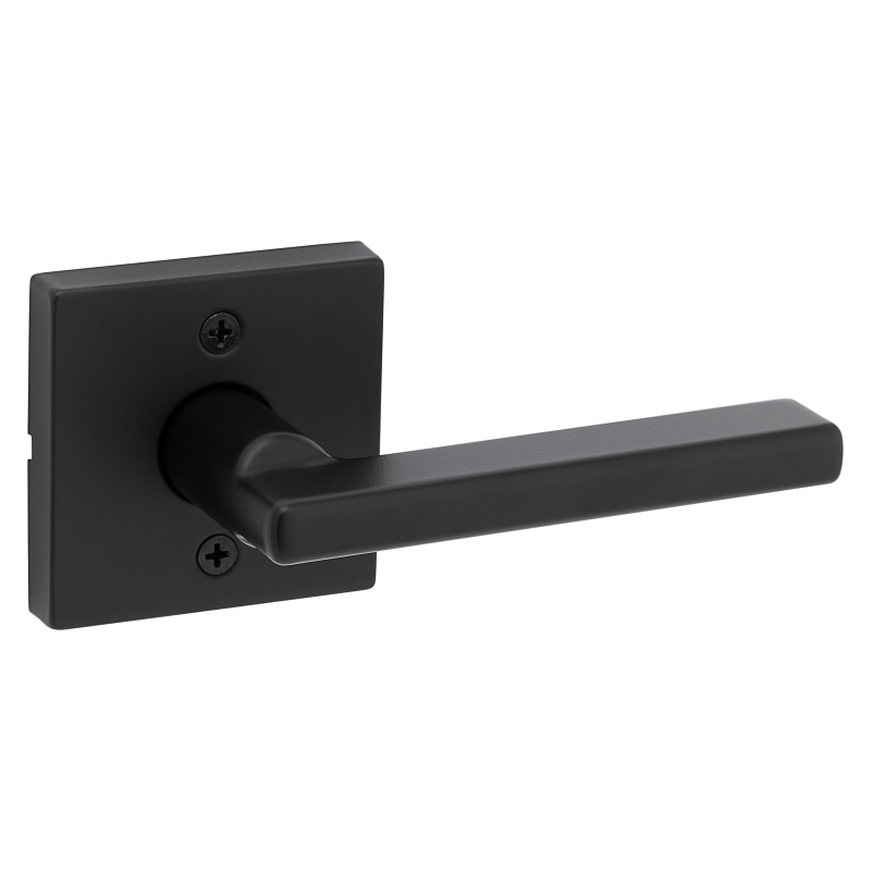 Kwikset Signature Series 720HFL SQT 514 CP Passage Lever, Matte Black, Zinc, Reversible Hand