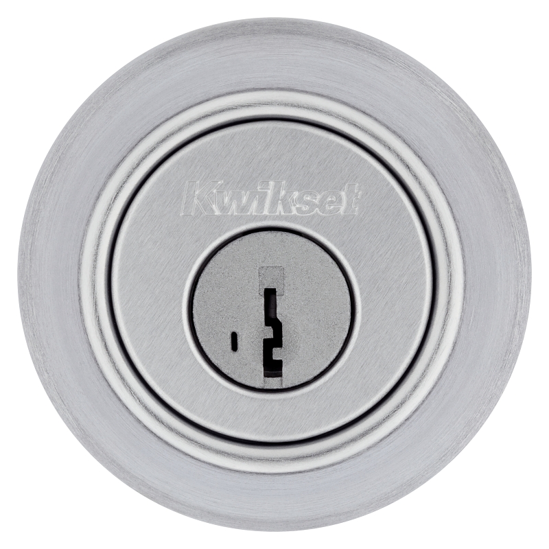 Kwikset 660 26D RCAL RCS Deadbolt, Metal, Satin Chrome, 2-3/8, 2-3/4 in Backset, K3 Keyway, 1-3/4 to 1-3/8 in Thick Door