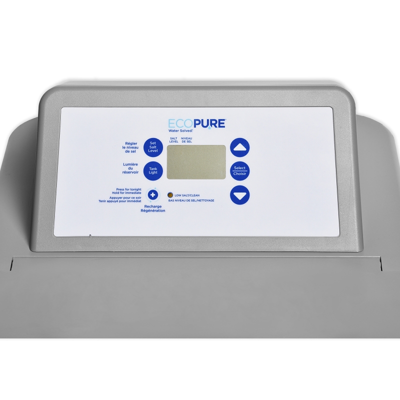 Ecopure EPHS Water Softener and Filter, 100 Grain, 16-1/2 in W, 48 in H, 19-3/4 in D