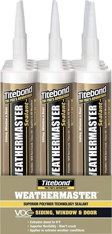 Titebond WeatherMaster 43991 Sealant, Crystal Clear, -75 to 250 deg F, 10.1 oz Cartridge