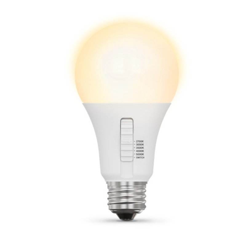 Feit Electric OM100DM/6WYCA/2 LED Light Bulb, A21 Lamp, 100 W Equivalent, E26 Lamp Base, White