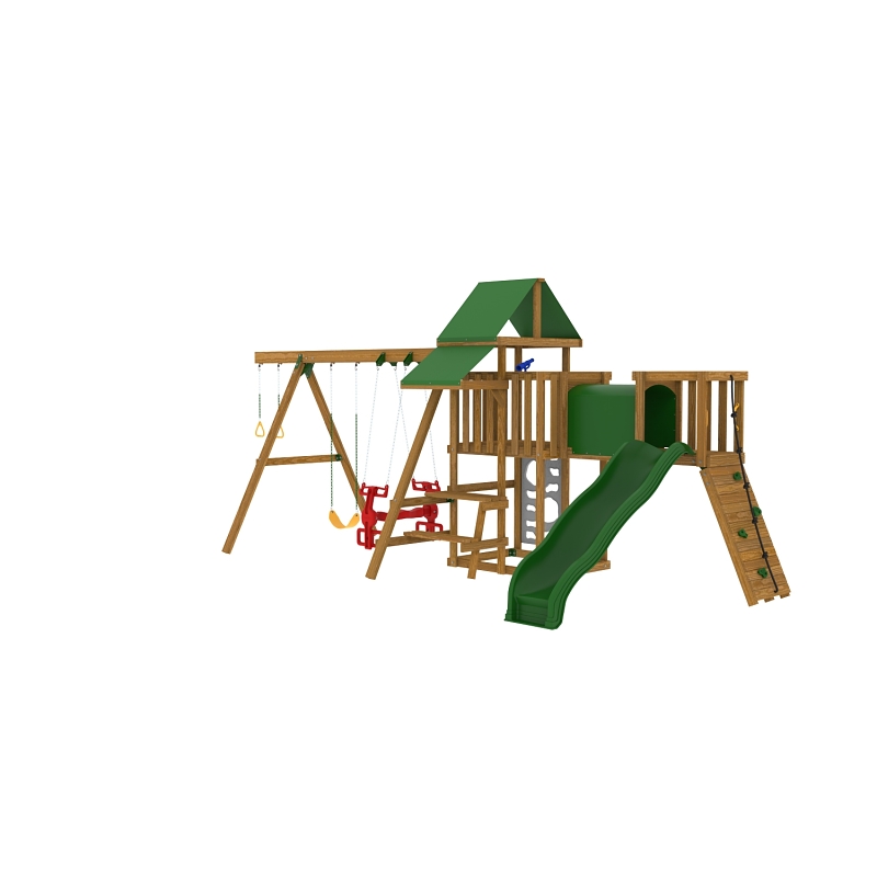 Playstar PS 7481 Series Ready-to-Assemble Playset Kit, Specifications: 23 sq-ft Play Deck, 13 Activities