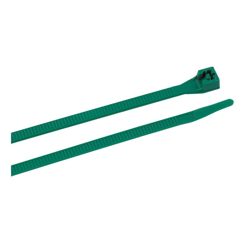 Gardner Bender 46-308G Cable Tie, 1/4 in Max Bundle Dia, Double-Lock Locking, Nylon, Green