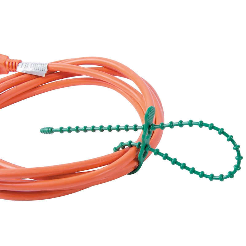 Gardner Bender 45-18BEADGN Cable Tie, 1/2 in Max Bundle Dia, Resin, Green, 18 in L