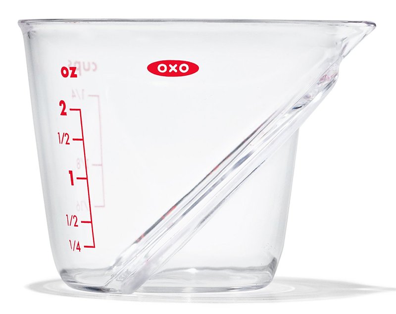 Good Grips 1109880 Measuring Cup, 2 oz Capacity, Plastic, Clear
