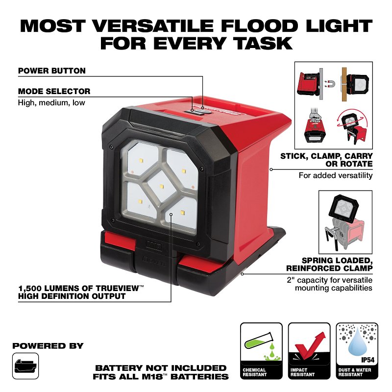 LIGHT FLOOD MOUNTING CRDLS M18