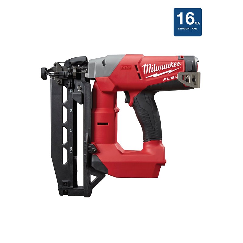 Milwaukee 2741-20 Finish Nailer, Tool Only, 18 V, 110 Magazine, 16 ga Nail, Nail Fastener, Includes: (1) Belt Clip