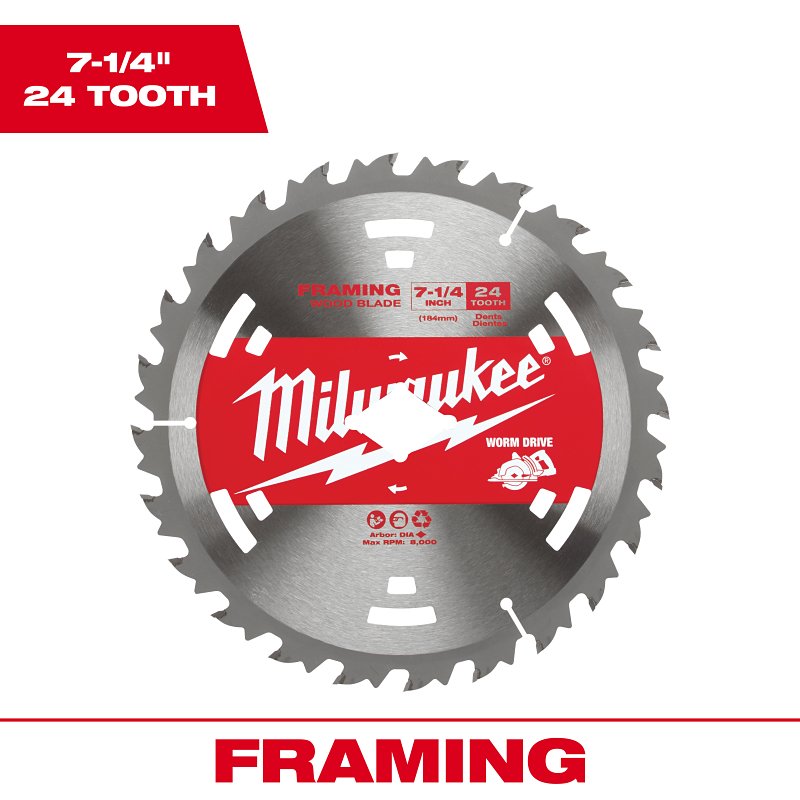 BLADE SAW CIR FRMR 24T 7-1/4IN