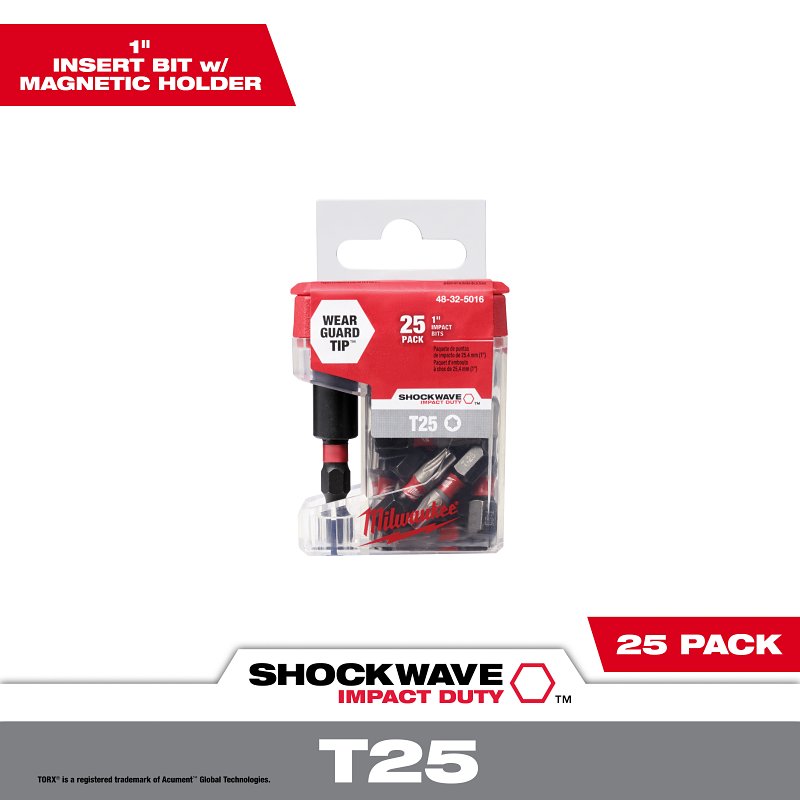 BIT INSERT T25 IMP W/BIT HLDR