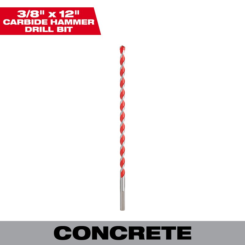 BIT DRILL HMR CARB 3/8X10X12IN