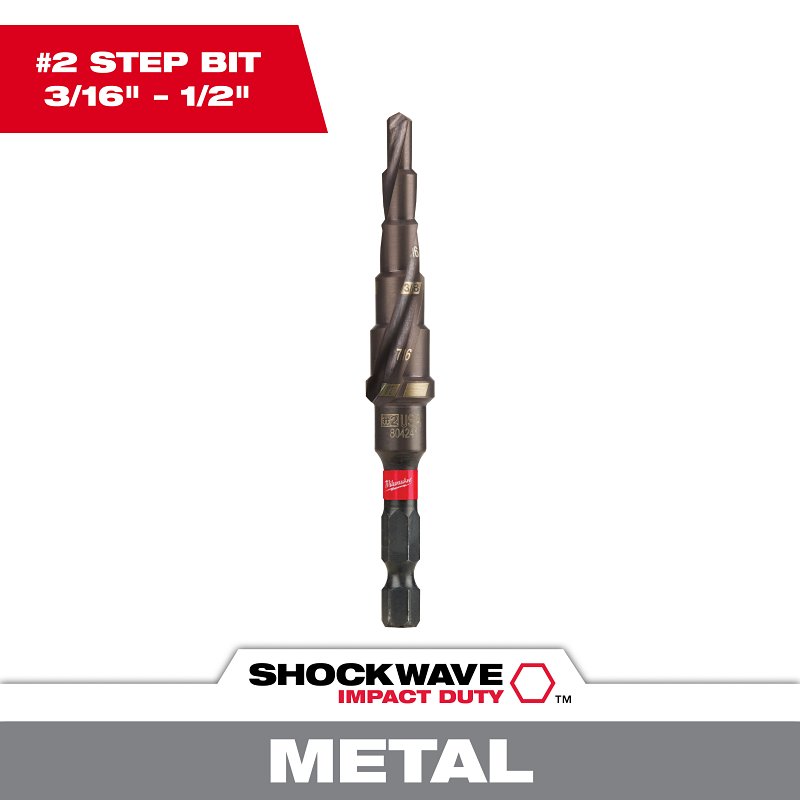 BIT STEP TIALN NO2X3/16-1/2IN