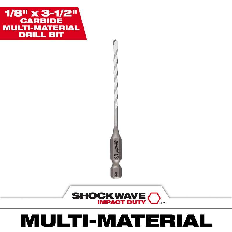 BIT DRILL M-MATL CARBIDE 1/8IN