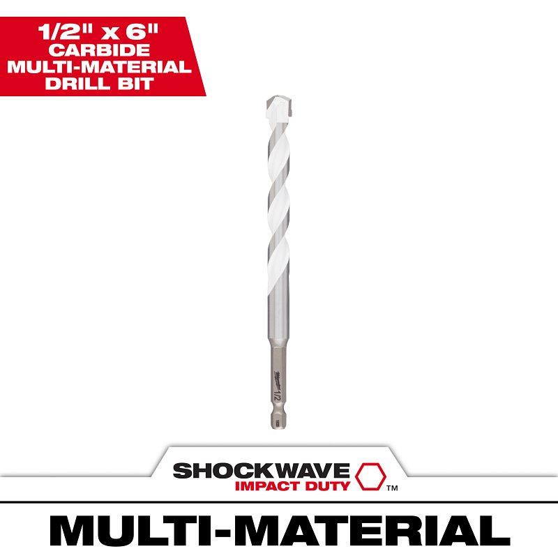 BIT DRILL M-MATL CARBIDE 1/2IN