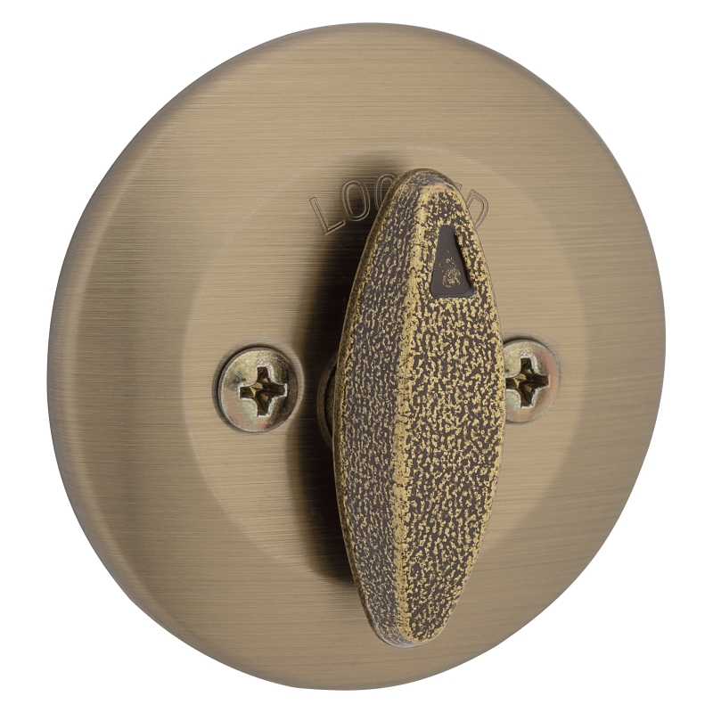 Kwikset 660 5 RCAL RCS Deadbolt, Different Key, Steel, Antique Brass, 2-3/8, 2-3/4 in Backset, KW1, K3, SMT Keyway