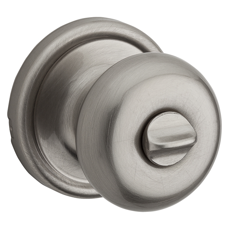 Kwikset Signature Series 730H156ALRCSBX Privacy Door Knob, Satin Nickel, Interior Locking, Reversible Hand