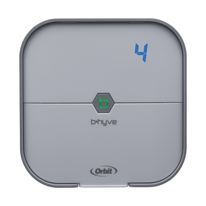 b-hyve 57915 Timer, 24 VAC, 4 -Zone, 2 -Program, Digital Display, Wall Mounting, Gray