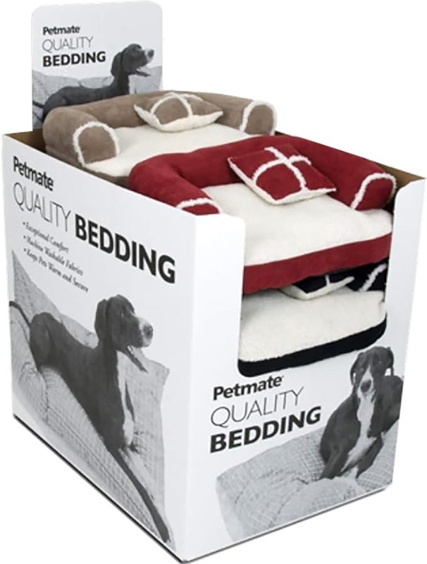 Aspenpet 28377 Sofa Bed with Pillow, 20 in L, 16 in W, Polyester Fiber Fill, Assorted