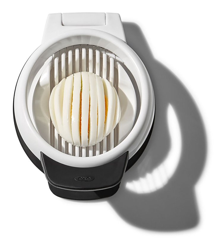 Oxo 1271080V1 Egg Slicer, Stainless Steel Blade, White, Dishwasher Safe