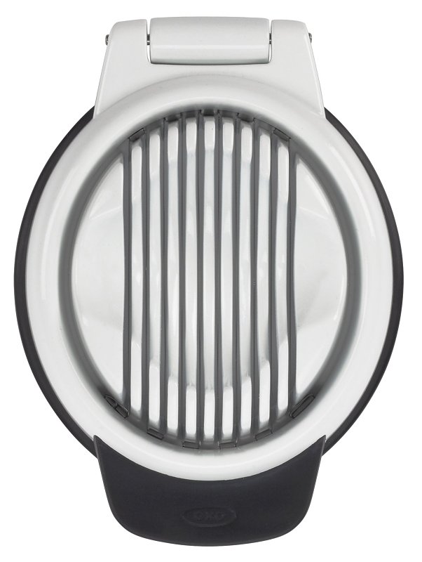 Oxo 1271080V1 Egg Slicer, Stainless Steel Blade, White, Dishwasher Safe