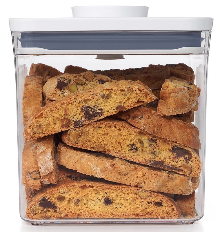 Good Grips POP 11233600 Food Container, 2.8 qt Capacity, Plastic, Clear, 6-1/2 in L, 6-1/2 in W, 6.3 in H