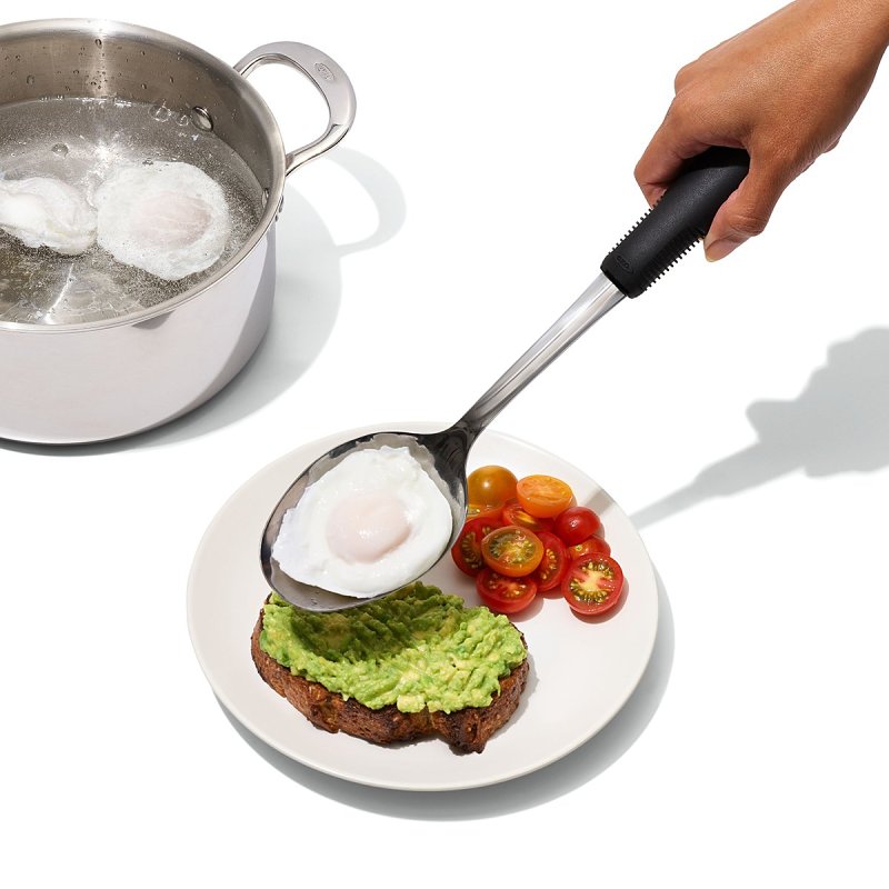 Good Grips 11283200 Spoon, Stainless Steel, Black/Silver